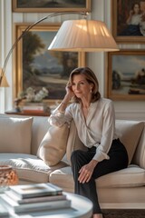 A well off Parisian woman at home