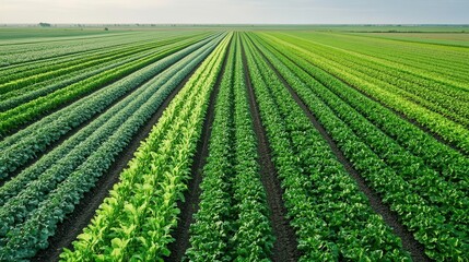 Crop rotation in action lush fields with alternating crops to restore soil nutrients, crop diversity, soil conservation