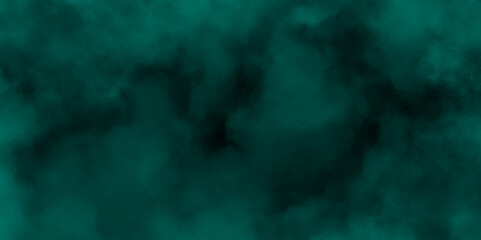 Green smoke on the dark background, Deep Blue Dramatic Horizontal Background With Beautiful Universe Dust, Abstract smoke over the black background. Smoke background.Smoke movement on black background