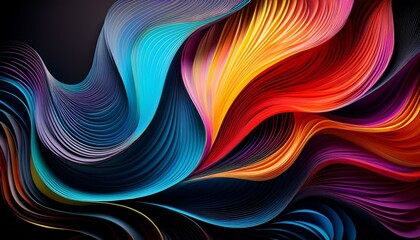 Fototapeta premium Abstract folded paper effect. Bright colorful background