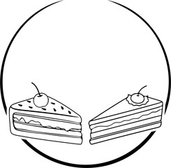 simple logo cake vector