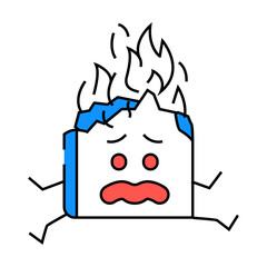 clever book character line icon vector. clever book character sign. isolated symbol illustration