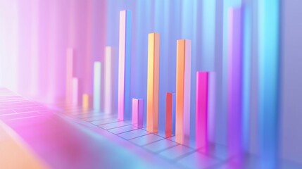 Obraz premium Modern Abstract Data Visualization with Bright Colors