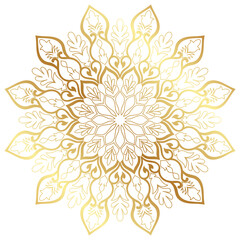 Golden mandala.Mandala de lujo .color dorado