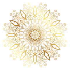 Golden mandala.Mandala de lujo .color dorado
