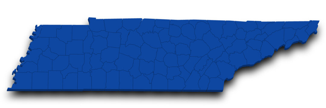 recommend clip art: 3d Tennessee map with color. United State of America, US, United State