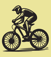 Naklejka premium Bicycle silhouette vector