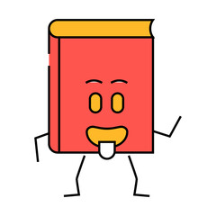 read book character line icon vector. read book character sign. isolated symbol illustration