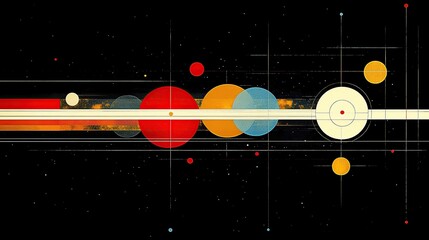 Obraz premium Abstract representation of celestial bodies and space.