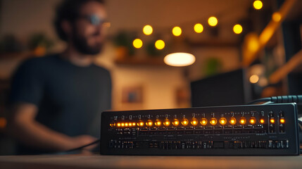 Electronic Device with LED Lights Illuminates a Workspace