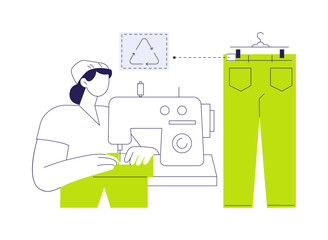 Sustainable clothes abstract concept vector illustration.