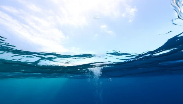 underwater scene with sun rays