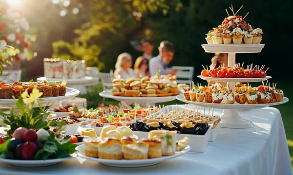 Delicious Buffet Table at a Summer Gathering