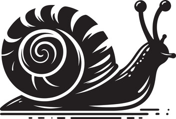 Snail Silhouette isolated on a white background Minimalist Snail vector illustration  snail, snail silhouette, snail illustration, slime, mollusc, insect, movement, slow, sticky, shell, mucus, isolate © Md Hasan