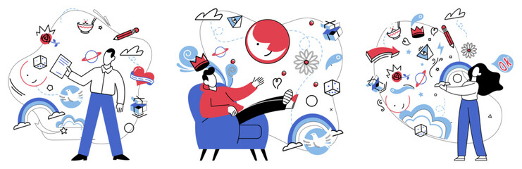 Innovative concepts vector illustration. Immerse in essence original thought let innovative concepts guide way Creative solutions bloom when imagination meets efficiency innovative concepts