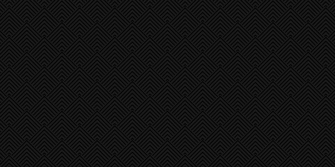 Obraz premium Abstract Vector Overlapping dark black overlap line web Pattern. Minimal diamond geometric digital wave backdrop abstract wave square background. 