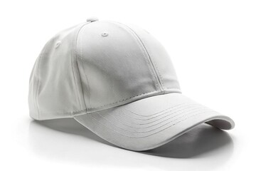 Fototapeta premium blank white baseball cap isolated on white background