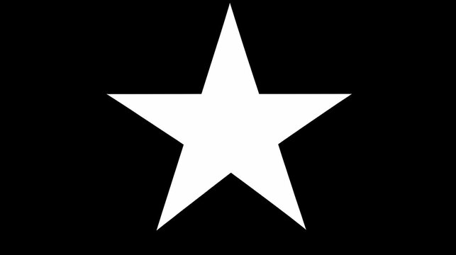 recommend clip art: A Simple White Star Shape on a Black Background, a Classic Geometric Illustration
