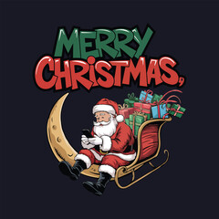 Festive New Year Christmas Lettering Collection Colorful Trendy Seasonal Typography Illustrations