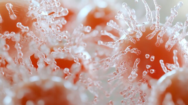 Microscopic view of trichomes, close-up detail