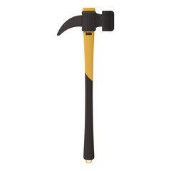 A hammer tool displayed on a plain white background. Vector illustration