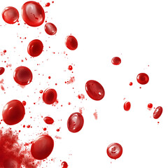 red blood cells, transparent background