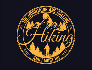 Obraz premium hiking t shirt design 