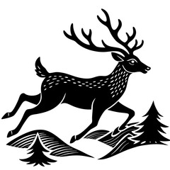 deer silhouette vector