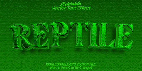 Reptile Vector Text Effect Editable Alphabet Lizard Green Wildlife Desert Snack © Zeta