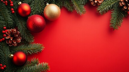 Obraz premium A set of Christmas decorations