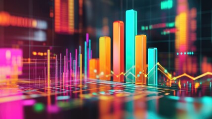 Colorful Data Visualization and Analytics Background