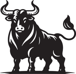 Bull vector silhouette 