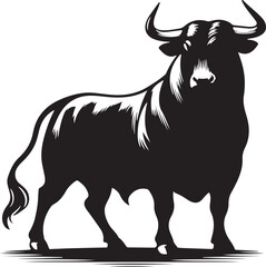Bull vector silhouette 