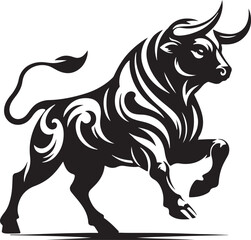 Bull vector silhouette 