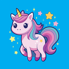 adorable-pink-unicorn-with-stars