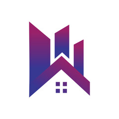 Modern building logo design concept