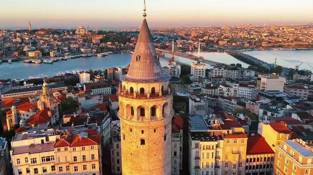 At sunrise, Galata Tower and Bridge, Golden Horn, Sultanahmet, Hagia Sophia, Islands and Bosphorus