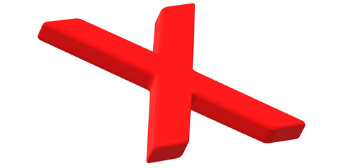 Cross Checkmark isolated on a Transparent Background