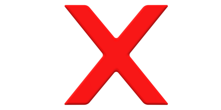 Cross Checkmark isolated on a Transparent Background - Powered by Adobe