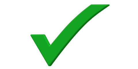 Tick Checkmark isolated on a Transparent Background