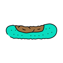 cucumber rotten food line icon vector. cucumber rotten food sign. isolated symbol illustration