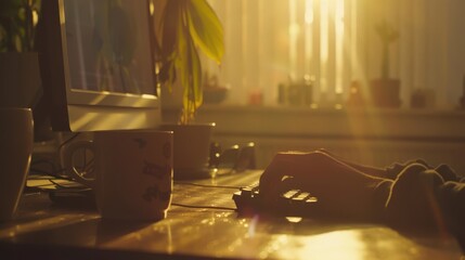 Warm Light and Productivity at a Home Workspace