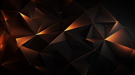 Obraz premium Abstract polygonal space low poly dark background with connecting dots and lines.