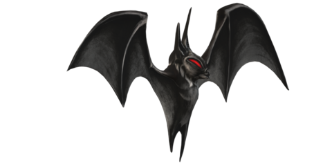 Scary Spooky Bat isolated on a Transparent Background