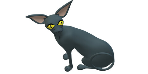 Spooky Cat isolated on a Transparent Background