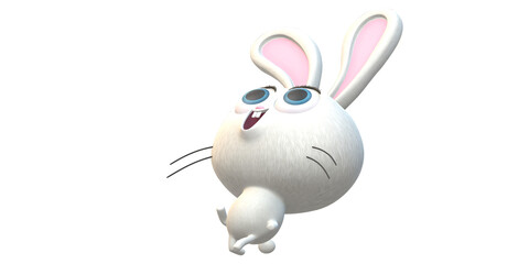 Adorable Bunny Rabbit  isolated on a Transparent Background