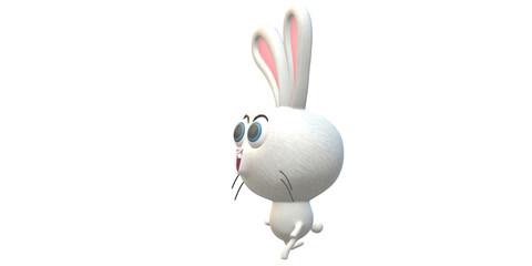 Funny Cuttie Pie Bunny Rabbit  isolated on a Transparent Background