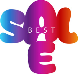 Best sale text, hot sale design, Best sale text gradient