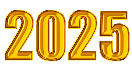 Golden Foil 2025 Happy new year