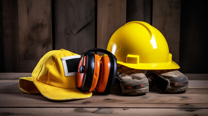 World Day For Safety And Health At Work on a Blurred Background.